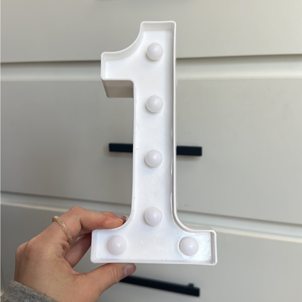Light up number “1”